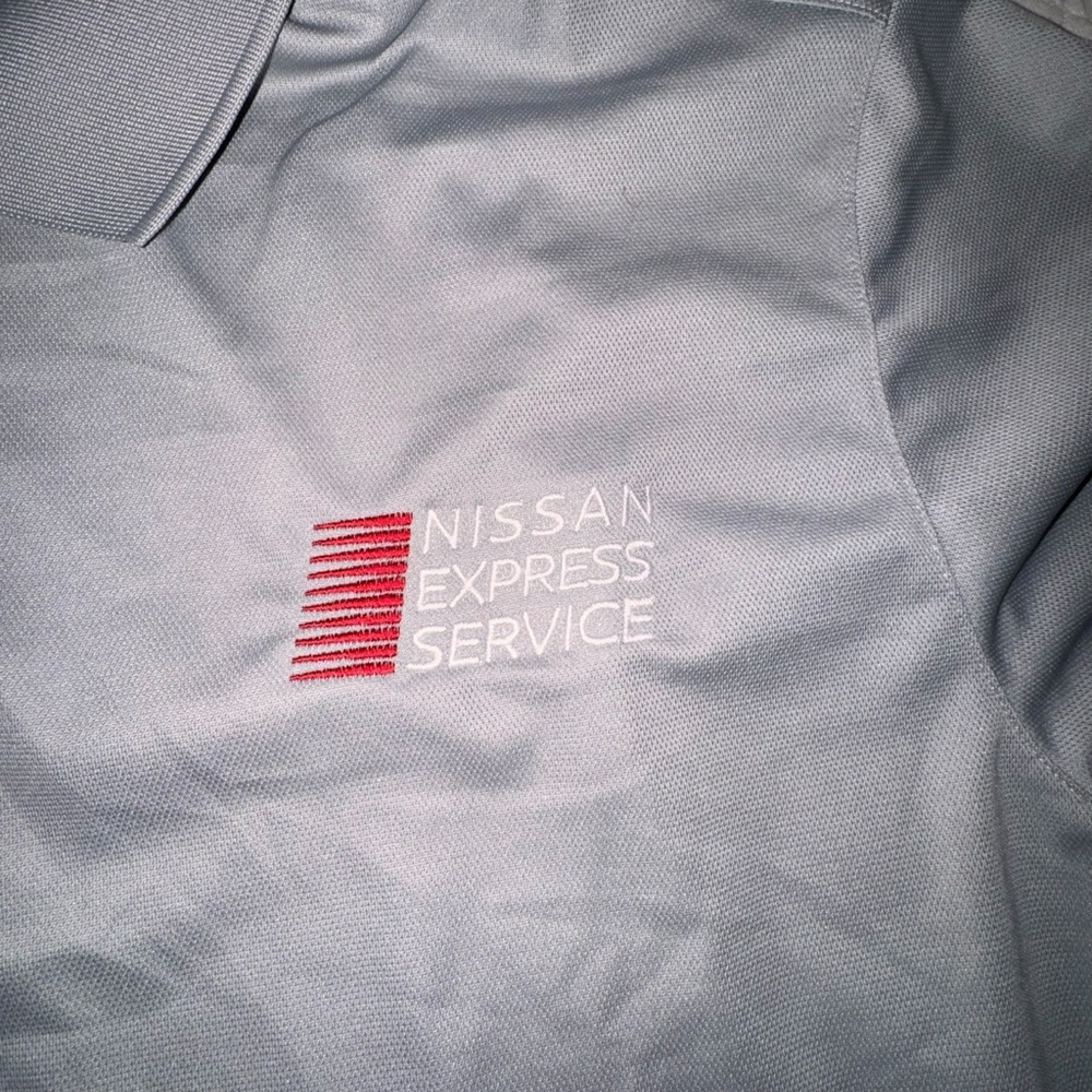 Adidas Golf CLIMALITE Gray Men's Polo Shirt Nissan Express Service - Picture 3 of 5